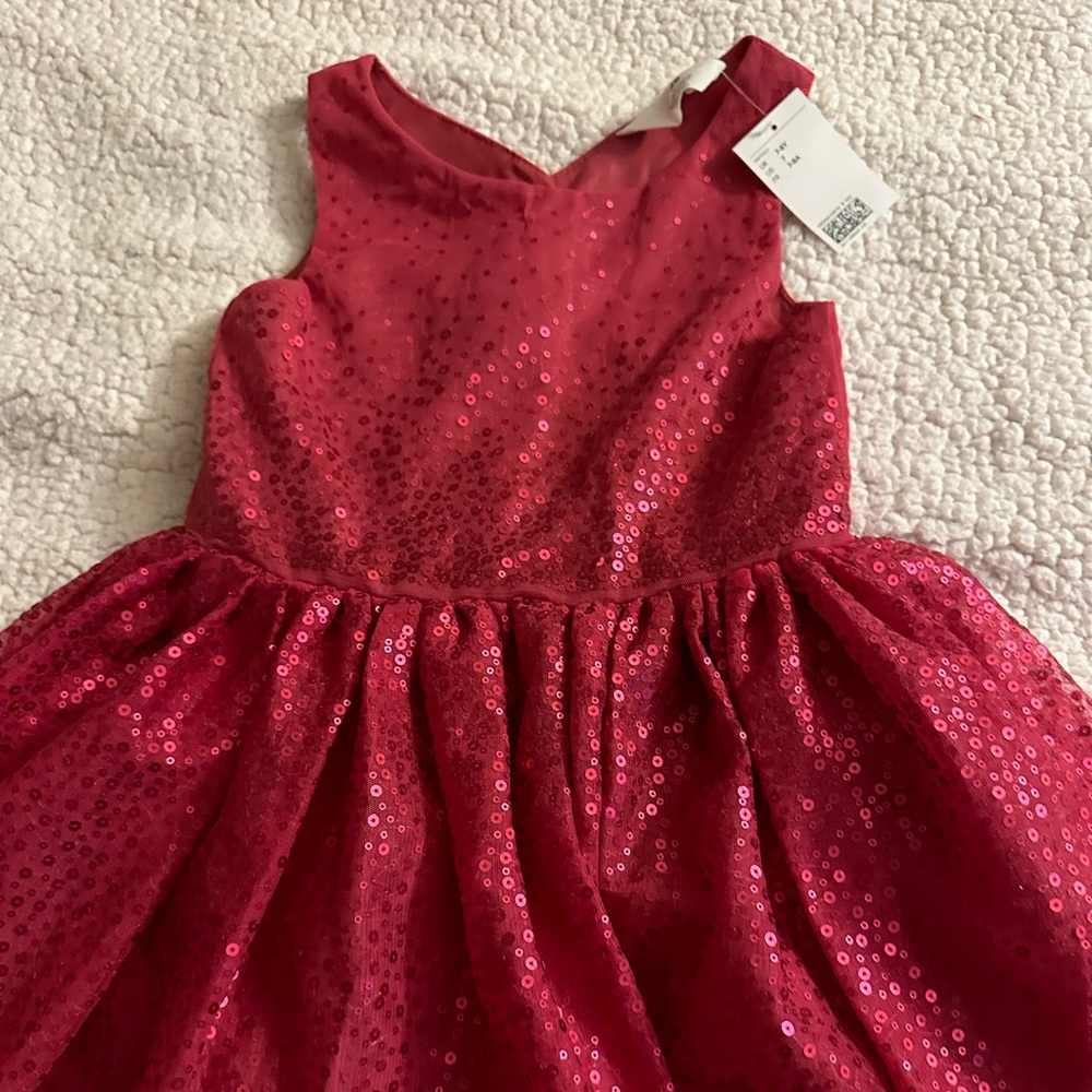 New H&M dress, size:7-8 girls/youth/kids,pink, sequin, tulle, Holidays dress